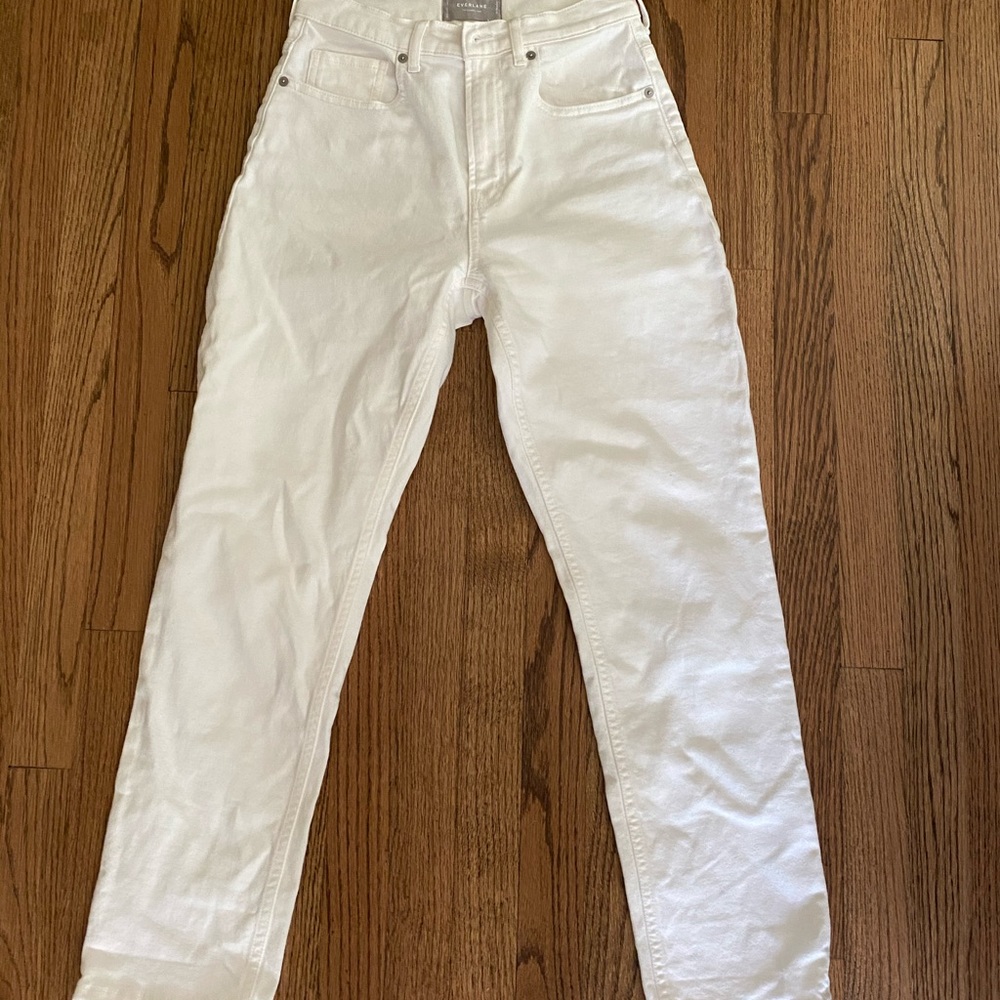 New Everlane Cheeky Straight Jean 26 Regular White